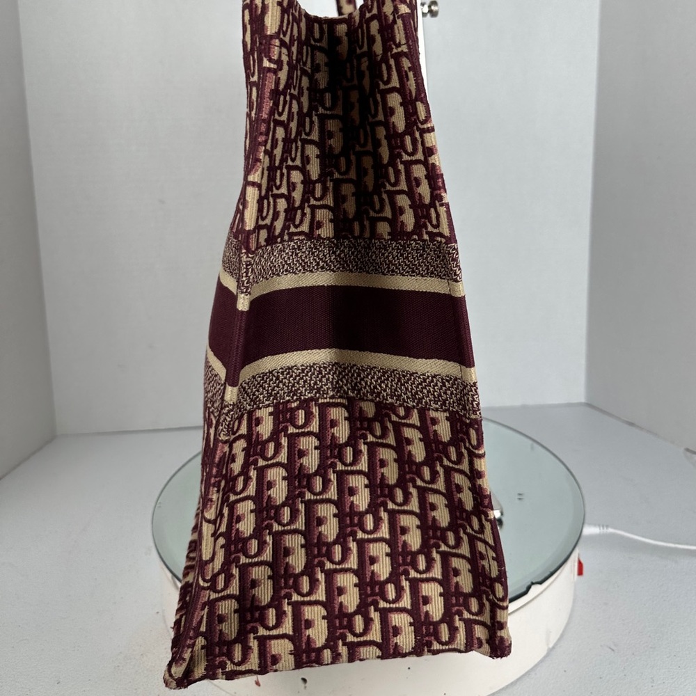 Christian Dior Book Tote Oblique Canvas Large WINE - Picture 7 of 14